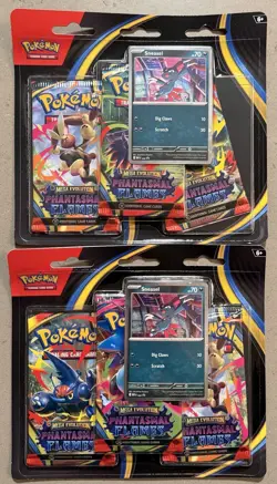 Pokemon TCG Phantasmal Flames 3-Pack Blister Sneasel Promo - Lot of 2 - Image 1