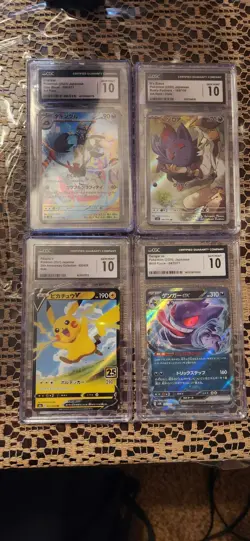 Pokemon Graded Lot of 4 (Grafaiai, N's Zorua, Gengar ex, Pikachu V) CGC Grade 10 - Image 1
