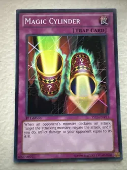 Yugioh Magic Cylinder YS13-ENV15 Super Rare 1st Ed LP Holo Foil - Image 1