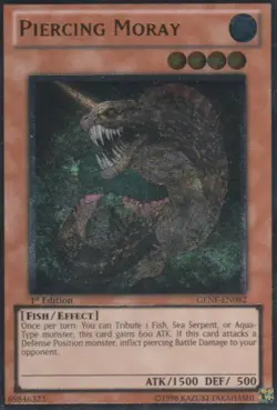 Yugioh! MP Piercing Moray - GENF-EN082 - Ultimate Rare - Unlimited Edition Moder - Image 1