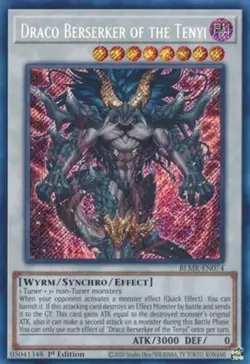 Yugioh! Draco Berserker of the Tenyi - BLMR-EN074 - Secret Rare - 1st Edition Ne - Image 1