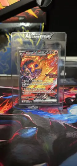 Pokemon TCG Team Rockets Moltres EX Destined Rivals Card 229/182 SIR Stamped - Image 1