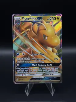 Pokemon TCG Dragonite GX 152/236 Ultra Rare Holo Card Unified Minds - Image 1
