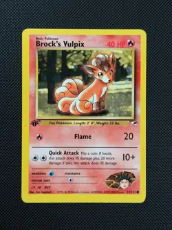 Pokemon Cards Brock's Vulpix 73/132 1ST EDITION Gym Heroes WOTC Common - Image 2