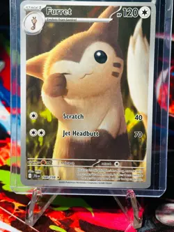 Furret 168/159 Sv09: Journey Together Illustration Rare Holo Pokemon Tcg Card NM - Image 1