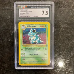 CGC 7.5 Near Mint+ Nidoqueen 1999 Jungle 7/64 Holo Pokemon Card Vintage - Image 1