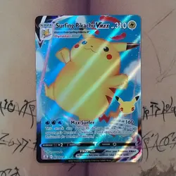 Surfing Pikachu VMAX 009/025 Celebrations Holo NM Pokemon Card English - Image 1