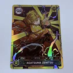 Agatsuma Zenitsu - Demon Slayer Trading Card Game Holo Foil Cool Art Tc8 - Image 1