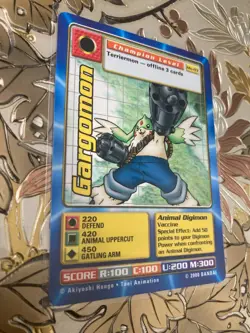 Digimon Digi Battle Gargomon Mo-03 Vintage Movie Promo Card - Image 1