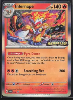 Infernape - (Prerelease) [Staff] Promo SV: Scarlet & Violet Promo Cards 116 NM - Image 1