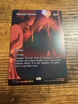 MTG Magic the Gathe Avatar Borderless Eternal-Legal Mythic FOIL Volcanic Torrent - Image 1