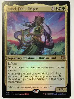 MTG TCG - Narci, Fable Singer 0710 Foil Commander Masters - NM - Image 1