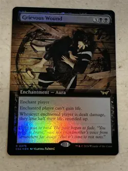 mtg borderless foil Grievous Wound, Duskmourn, unplayed - Image 1