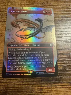 MTG Magic the Gathering Avatar Borderless Showcase FOIL Rare Ran and Shaw - Image 1