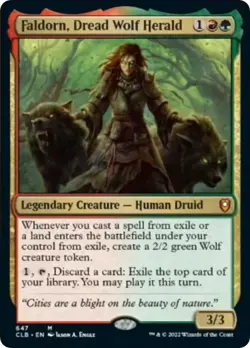 MTG Foil - Faldorn, Dread Wolf Herald - 647 / NM / English - Image 1