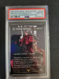 Magic the Gathering Final Fantasy Vincent / Galian Beast Borderless Foil PSA 10 - Image 1