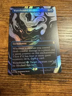 MTG Magic the Gatheri Avatar Borderless Showcase FOIL Rare Waterbender Ascension - Image 1