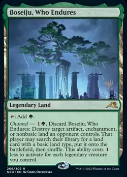 Boseiju, Who Endures (Promo Pack) [Kamigawa: Neon Dynasty Promos] Magic MTG - Image 1
