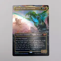 Ureni of the Unwritten FOIL BORDERLESS MTG Rare Tarkir Dragonstorm Commander - Image 1