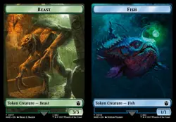 MTG Doctor Who TOKEN Beast #0017 Fish #0010 - Image 1