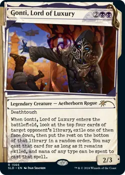 MTG Gonti, Lord of Luxury 1566 Secret Lair Showcase Murders at Karlov Manor Rare - Image 1