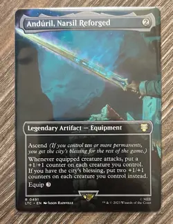 Anduril, Narsil Reforged (Borderless) Commander: the Lord of the Rings: NM - Image 1