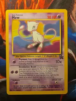 Mew #8 Year 2000 WOTC Black Star Promo Vintage Pokemon TCG ?? NM Front/LP Back - Image 1