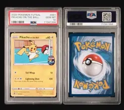 2020 Pokemon Futsal Pikachu on the Ball - 001/005 PSA 10 Gem Mint - Image 3