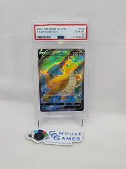 Dragonite V 078/071 FA PSA 10 Japanese Pokemon GO Full Art Foil *CCGHouse* - Image 1