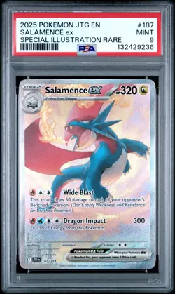 2025 POKEMON JTG EN-JOURNEY TOGETHER #187 SALAMENCE EX SPECIAL ILLUSTRATION RARE - Image 1