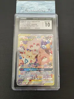 CGC 10 2019 Pokemon Sun & Moon Togepi & Cleffa & Igglybuff GX #143a/236 Tag Team - Image 2