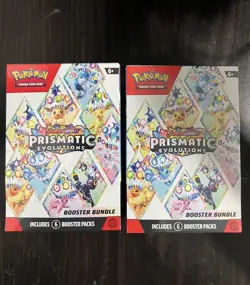 Lot of 2 Pokemon Prismatic Evolutions Booster Bundles, Brand New, Factory Sealed - Image 1