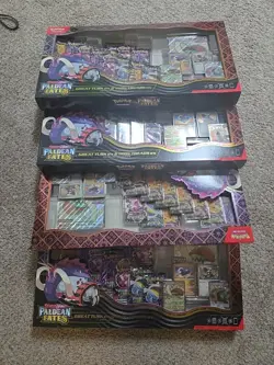 Pokemon Tcg: Paldean Fates Great Tusk Ex Premium Collection **4 BOXES TOTAL** - Image 1