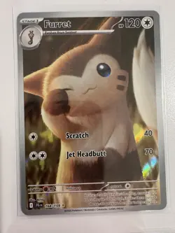 2025 Pokemon Sv09: Journey Together FURRET #168/159 Illustration Rare IR HOLO NM - Image 1