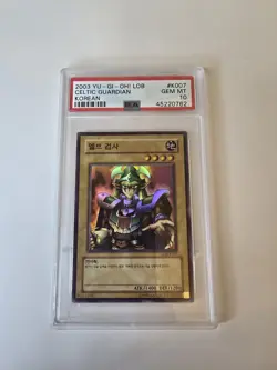 Yu-Gi-Oh! Celtic Guardian Legend of Blue Eyes 1st Ed Super Rare LOB-007 PSA 10 - Image 1