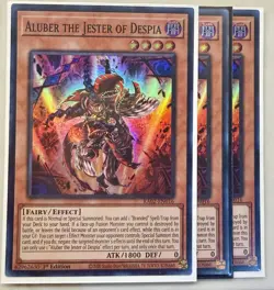 3x Aluber the Jester of Despia 1st Edition Super Rare RA02-EN016 Yu-Gi-Oh! - Image 1