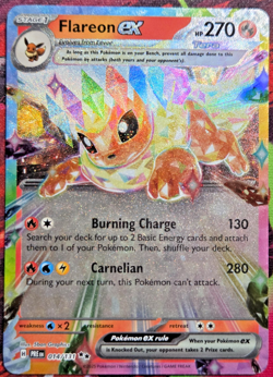 Pokemon Trading Card TCG Flareon EX Holo 014/131 Nintendo 2025 - Image 1