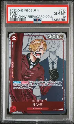PSA 10 Gem Mint Sanji One Piece Card Game 25th Anniversary Collection Japanese - Image 1