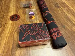 Pokemon Destined Rivals Team Rocket Moltres UPC Deck Box Coin Play Mat No Cards - Image 4