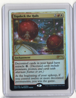 Topdeck the Halls Foil MTG Special Occasions Happy Holidays Card Magic WOTC - Image 1