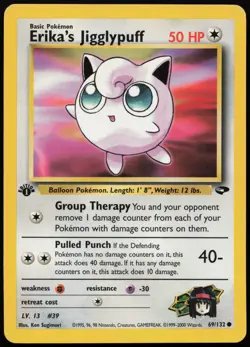 Erika's Jigglypuff [1st Edition] #69 Gym Challenge Pokemon Card - Image 1