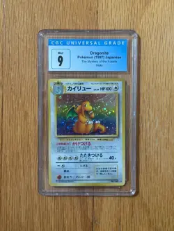 Dragonite Holo Pokemon Card Japanese Mystery of the Fossils 1997 MINT CGC 9 - Image 1