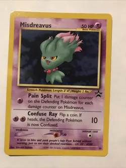 Pokemon MISDREAVUS Black Star Promo Card # 39 RARE - Image 1