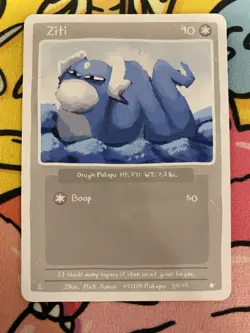Pokepu - Ziti (Dratini) - Derpy Pokemon Parody / Fan Art Card - Image 1