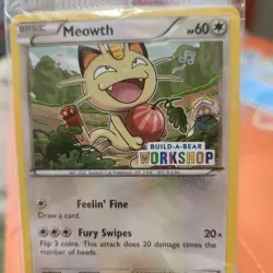 Build a Bear Pokemon Card Meowth Promo Trading Card TCG SEALED NEW - Image 3