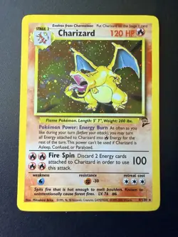 Charizard 4/130 Holo Rare Base Set 2 Pokemon Card LP+ - Image 2