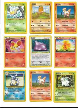 Pokemon Card Lot Of 34 Vintage WoTC Damaged Holo Jungle Fossil Promo - Image 1