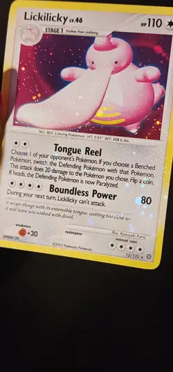 Lickilicky 12/132 Secret Wonders Holo Bleed 2007 Rare Pokemon Card - Image 3