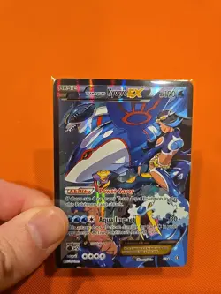 Pokemon Team Aquas Kyogre EX Full Art Ultra Rare Card 6/34 Double Crisis LP - Image 1