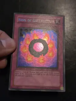 Yu-Gi-Oh! SECRET RARE HOLO CARD RING OF DESTRUCTION PGD-000 1ST LP - Image 2